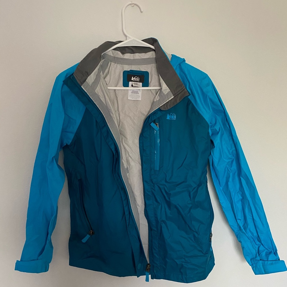 Blue REI Youth Rain Jacket